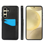 Custodia per telefono con slot per carte in pelle Litchi, For Samsung Galaxy S25 5G, For Samsung Galaxy S25+ 5G, For Samsung Galaxy S25 Ultra 5G, For Samsung Galaxy S24 FE 5G