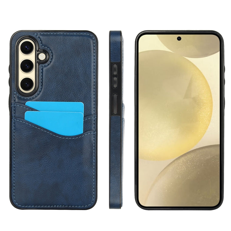 Custodia per telefono con slot per carte in pelle Litchi, For Samsung Galaxy S25 5G, For Samsung Galaxy S25+ 5G, For Samsung Galaxy S25 Ultra 5G, For Samsung Galaxy S24 FE 5G