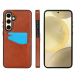 Custodia per telefono con slot per carte in pelle Litchi, For Samsung Galaxy S25 5G, For Samsung Galaxy S25+ 5G, For Samsung Galaxy S25 Ultra 5G, For Samsung Galaxy S24 FE 5G