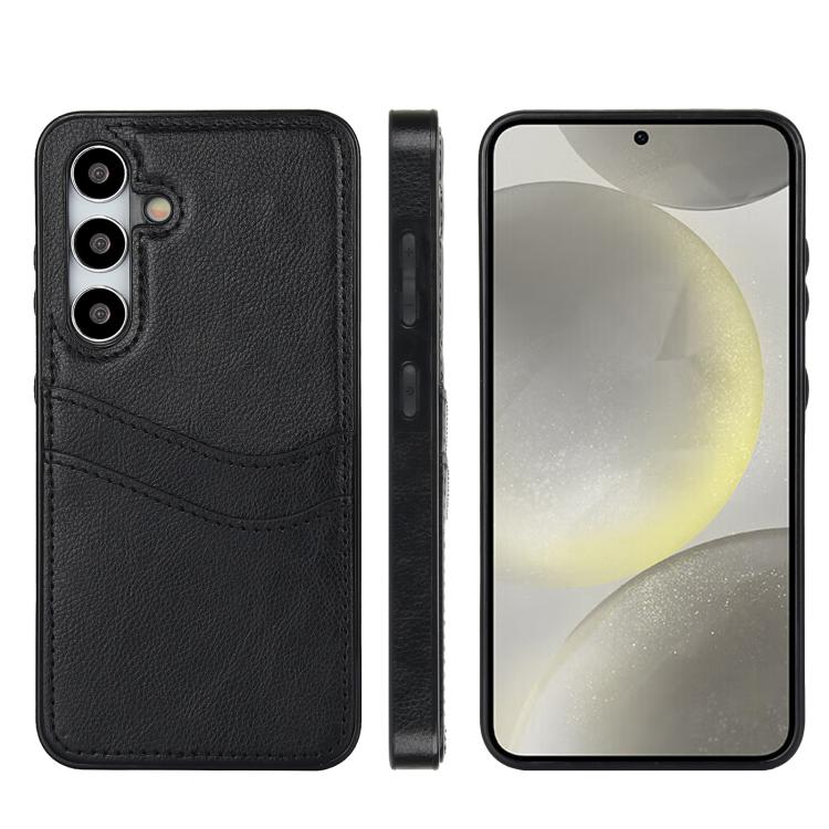 Custodia per telefono con slot per carte in pelle Litchi, For Samsung Galaxy S24+ 5G, For Samsung Galaxy S24 5G, For Samsung Galaxy S23 Ultra 5G, For Samsung Galaxy S23+ 5G