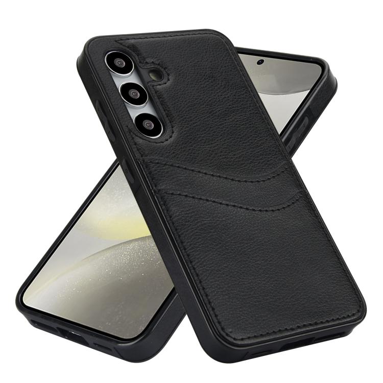 Custodia per telefono con slot per carte in pelle Litchi, For Samsung Galaxy S24+ 5G, For Samsung Galaxy S24 5G, For Samsung Galaxy S23 Ultra 5G, For Samsung Galaxy S23+ 5G