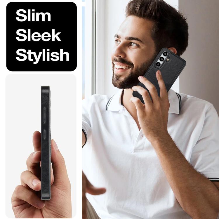 Custodia per telefono con slot per carte in pelle Litchi, For Samsung Galaxy S24+ 5G, For Samsung Galaxy S24 5G, For Samsung Galaxy S23 Ultra 5G, For Samsung Galaxy S23+ 5G