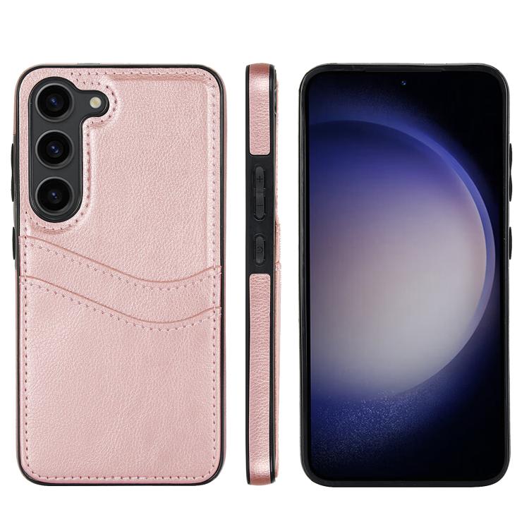 Custodia per telefono con slot per carte in pelle Litchi, For Samsung Galaxy S25 5G, For Samsung Galaxy S25+ 5G, For Samsung Galaxy S25 Ultra 5G, For Samsung Galaxy S24 FE 5G