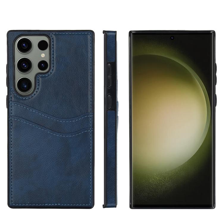 Custodia per telefono con slot per carte in pelle Litchi, For Samsung Galaxy S25 5G, For Samsung Galaxy S25+ 5G, For Samsung Galaxy S25 Ultra 5G, For Samsung Galaxy S24 FE 5G