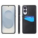 Custodia per telefono con slot per carte in pelle Litchi, For Samsung Galaxy S26+ 5G, For Samsung Galaxy S26 Ultra 5G, For Samsung Galaxy S26 5G, For Samsung Galaxy S25 Edge 5G