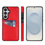 Custodia per telefono con slot per carte in pelle Litchi, For Samsung Galaxy S26+ 5G, For Samsung Galaxy S26 Ultra 5G, For Samsung Galaxy S26 5G, For Samsung Galaxy S25 Edge 5G