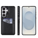 Custodia per telefono con slot per carte in pelle Litchi, For Samsung Galaxy S26+ 5G, For Samsung Galaxy S26 Ultra 5G, For Samsung Galaxy S26 5G, For Samsung Galaxy S25 Edge 5G