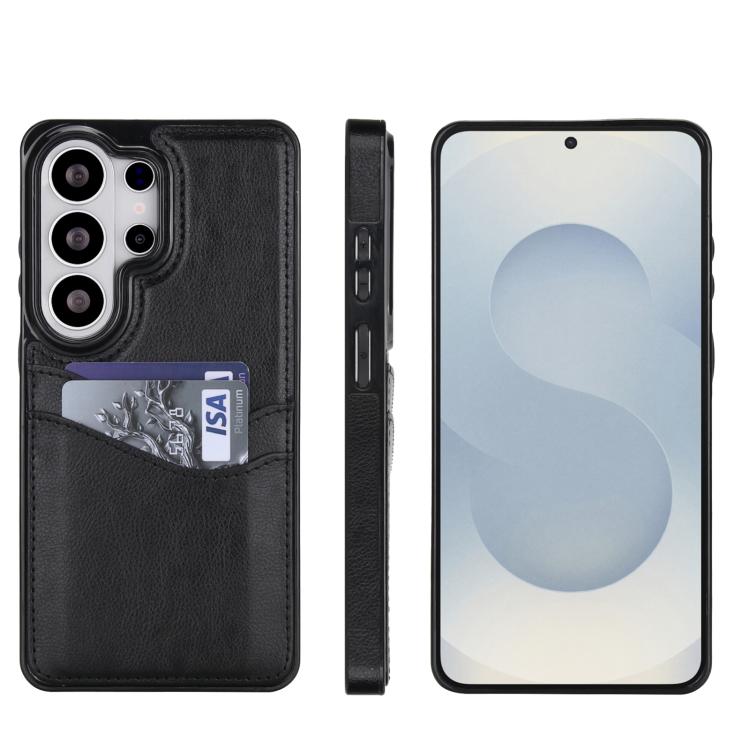 Custodia per telefono con slot per carte in pelle Litchi, For Samsung Galaxy S26+ 5G, For Samsung Galaxy S26 Ultra 5G, For Samsung Galaxy S26 5G, For Samsung Galaxy S25 Edge 5G