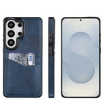 Custodia per telefono con slot per carte in pelle Litchi, For Samsung Galaxy S26+ 5G, For Samsung Galaxy S26 Ultra 5G, For Samsung Galaxy S26 5G, For Samsung Galaxy S25 Edge 5G