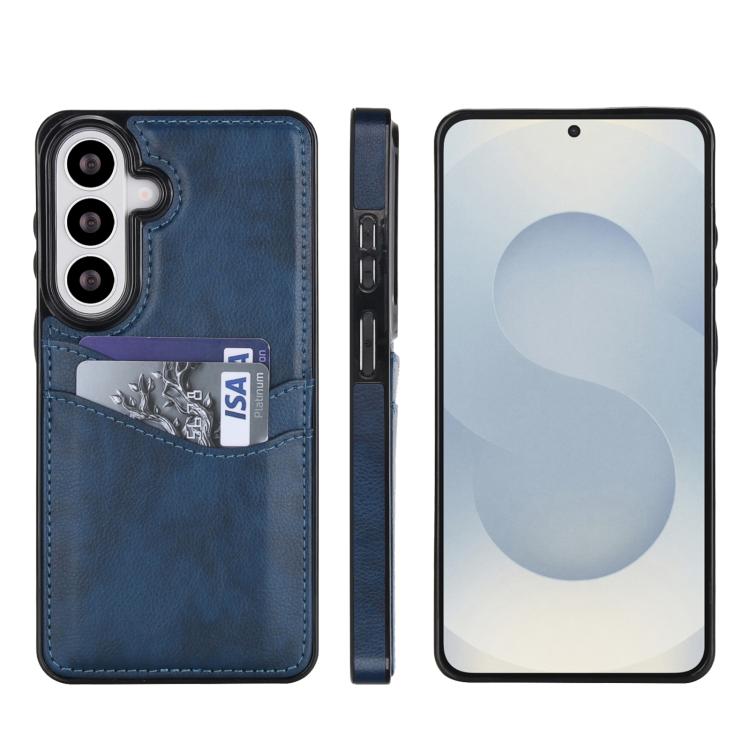 Custodia per telefono con slot per carte in pelle Litchi, For Samsung Galaxy S26+ 5G, For Samsung Galaxy S26 Ultra 5G, For Samsung Galaxy S26 5G, For Samsung Galaxy S25 Edge 5G