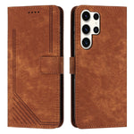 Custodia per telefono in pelle con motivo a strisce Skin Feel e cordino lungo, For Samsung Galaxy S25 Edge 5G, For Samsung Galaxy S25 / S24 5G, For Samsung Galaxy S25+ / S24+ 5G, For Samsung Galaxy S25 Ultra 5G