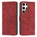 Custodia per telefono in pelle con motivo a strisce Skin Feel e cordino lungo, For Samsung Galaxy S25 Edge 5G, For Samsung Galaxy S25 / S24 5G, For Samsung Galaxy S25+ / S24+ 5G, For Samsung Galaxy S25 Ultra 5G