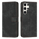 Custodia per telefono in pelle con motivo a strisce Skin Feel e cordino lungo, For Samsung Galaxy S25 Edge 5G, For Samsung Galaxy S25 / S24 5G, For Samsung Galaxy S25+ / S24+ 5G, For Samsung Galaxy S25 Ultra 5G