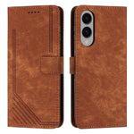 Custodia per telefono in pelle con motivo a strisce Skin Feel e cordino lungo, For Samsung Galaxy S25 Edge 5G, For Samsung Galaxy S25 / S24 5G, For Samsung Galaxy S25+ / S24+ 5G, For Samsung Galaxy S25 Ultra 5G