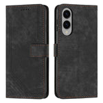 Custodia per telefono in pelle con motivo a strisce Skin Feel e cordino lungo, For Samsung Galaxy S25 Edge 5G, For Samsung Galaxy S25 / S24 5G, For Samsung Galaxy S25+ / S24+ 5G, For Samsung Galaxy S25 Ultra 5G