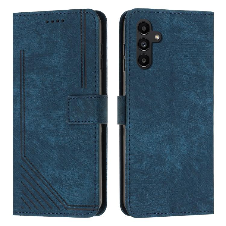 Custodia per telefono in pelle con motivo a strisce Skin Feel e cordino lungo, For Samsung Galaxy S26+ 5G, For Samsung Galaxy S26 Ultra 5G, For Samsung Galaxy S26 5G, For Samsung Galaxy S25 FE 5G
