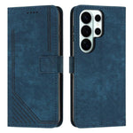 Custodia per telefono in pelle con motivo a strisce Skin Feel e cordino lungo, For Samsung Galaxy S26+ 5G, For Samsung Galaxy S26 Ultra 5G, For Samsung Galaxy S26 5G, For Samsung Galaxy S25 FE 5G