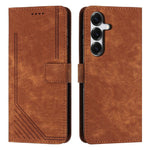 Custodia per telefono in pelle con motivo a strisce Skin Feel e cordino lungo, For Samsung Galaxy S26+ 5G, For Samsung Galaxy S26 Ultra 5G, For Samsung Galaxy S26 5G, For Samsung Galaxy S25 FE 5G