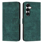 Custodia per telefono in pelle con motivo a strisce Skin Feel e cordino lungo, For Samsung Galaxy S26+ 5G, For Samsung Galaxy S26 Ultra 5G, For Samsung Galaxy S26 5G, For Samsung Galaxy S25 FE 5G
