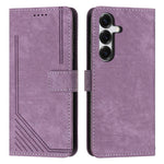 Custodia per telefono in pelle con motivo a strisce Skin Feel e cordino lungo, For Samsung Galaxy S26+ 5G, For Samsung Galaxy S26 Ultra 5G, For Samsung Galaxy S26 5G, For Samsung Galaxy S25 FE 5G