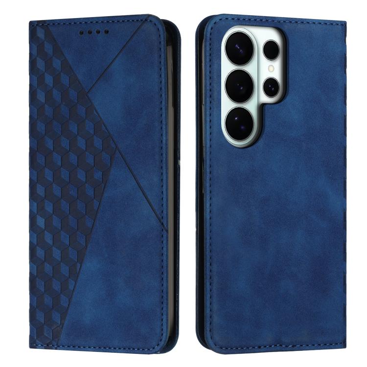 Custodia magnetica in pelle per telefono con effetto pelle con giunzione a diamante, For Galaxy S26 FE 5G, For Samsung Galaxy S26+ 5G, For Samsung Galaxy S26 Ultra 5G, For Samsung Galaxy S26 5G