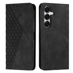 Custodia magnetica in pelle per telefono con effetto pelle con giunzione a diamante, For Galaxy S26 FE 5G, For Samsung Galaxy S26+ 5G, For Samsung Galaxy S26 Ultra 5G, For Samsung Galaxy S26 5G