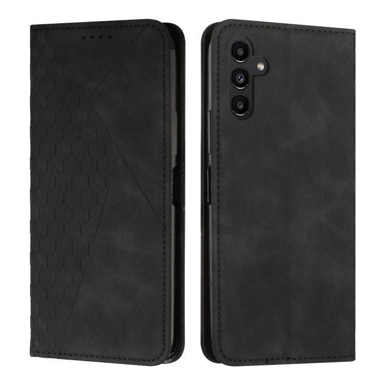 Custodia magnetica in pelle per telefono con effetto pelle con giunzione a diamante, For Galaxy S26 FE 5G, For Samsung Galaxy S26+ 5G, For Samsung Galaxy S26 Ultra 5G, For Samsung Galaxy S26 5G