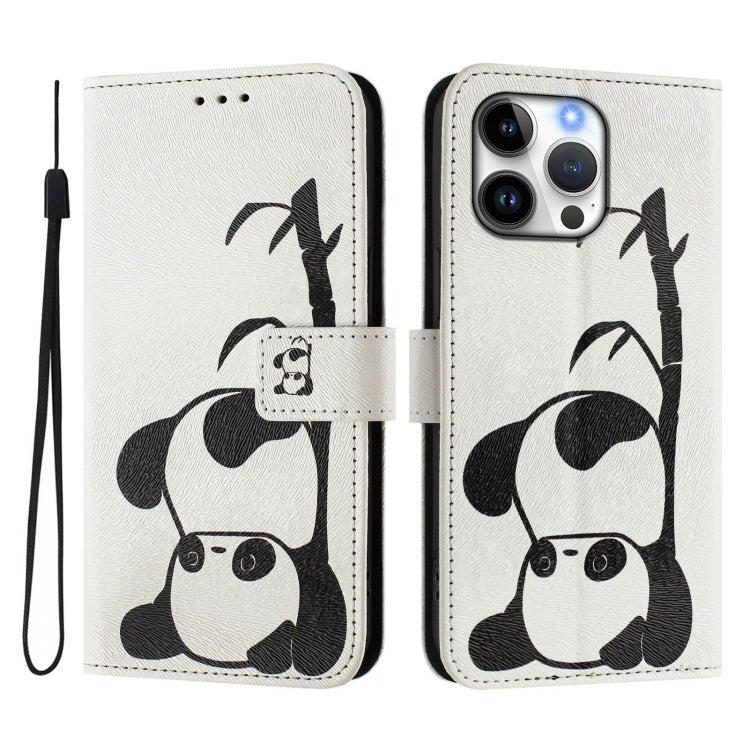 Custodia in pelle con motivo colorato per iPhone 16 Pro Max