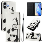 Custodia in pelle con motivo colorato per iPhone 16
