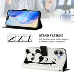Custodia in pelle con motivo colorato per iPhone 16