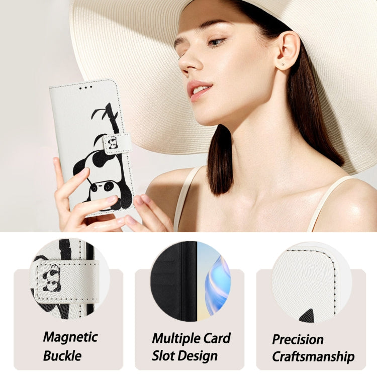 Custodia in pelle con motivo colorato per iPhone 16