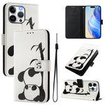 Custodia in pelle con motivo colorato per iPhone 15 Pro Max