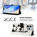Custodia in pelle con motivo colorato per iPhone 15 Pro