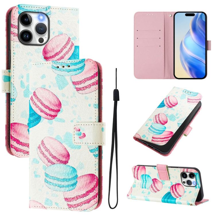 Custodia in pelle con motivo colorato per iPhone 13 Pro