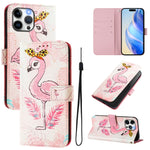 Custodia in pelle con motivo colorato per iPhone 13 Pro Max