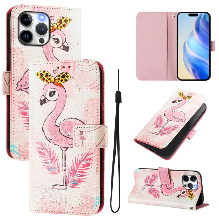 Custodia in pelle con motivo colorato per iPhone 13 Pro Max