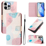 Custodia in pelle con motivo colorato per iPhone 13 Pro Max