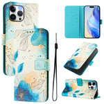Custodia in pelle con motivo colorato per iPhone 13 Pro Max