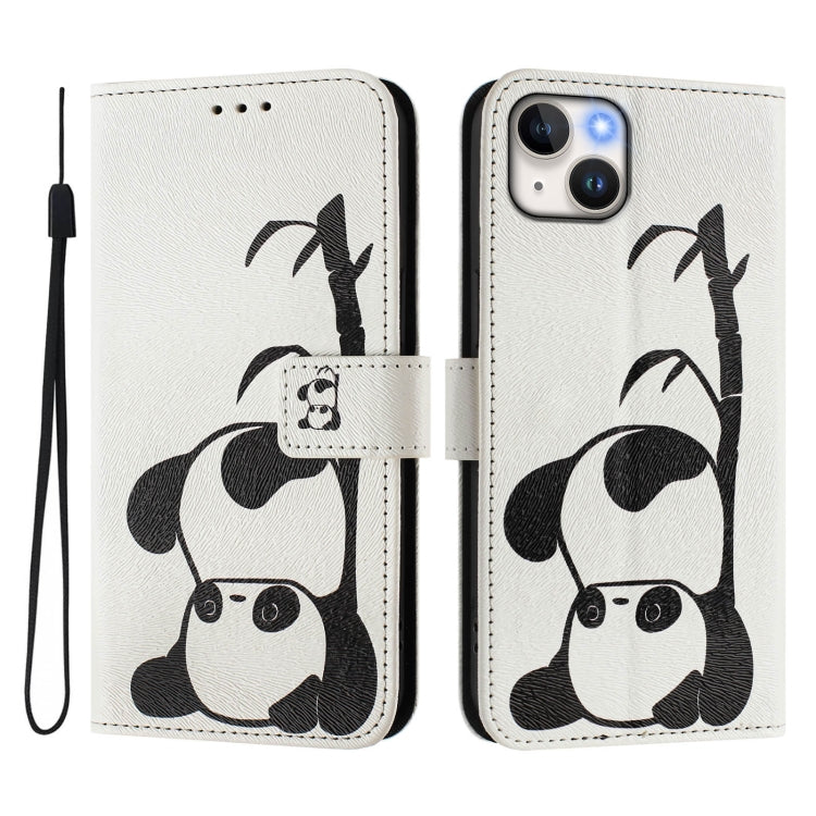 Custodia in pelle con motivo colorato per iPhone 14 e 13