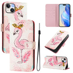 Custodia in pelle con motivo colorato per iPhone 14 e 13