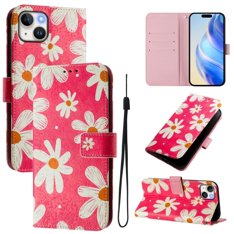 Custodia in pelle con motivo colorato per iPhone 14 e 13
