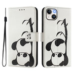 Custodia in pelle con motivo colorato per iPhone 14 Plus
