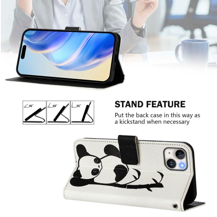 Custodia in pelle con motivo colorato per iPhone 14 Plus