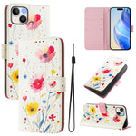 Custodia in pelle con motivo colorato per iPhone 14 Plus