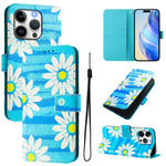 Custodia in pelle con motivo colorato per iPhone 14 Pro Max