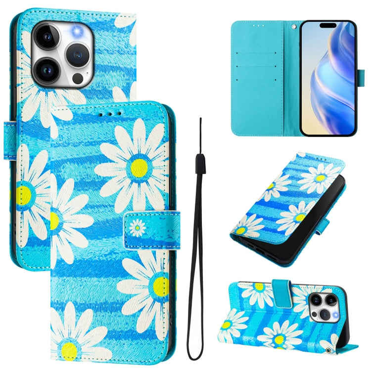 Custodia in pelle con motivo colorato per iPhone 14 Pro Max