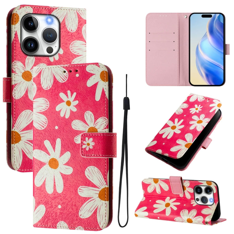 Custodia in pelle con motivo colorato per iPhone 14 Pro Max
