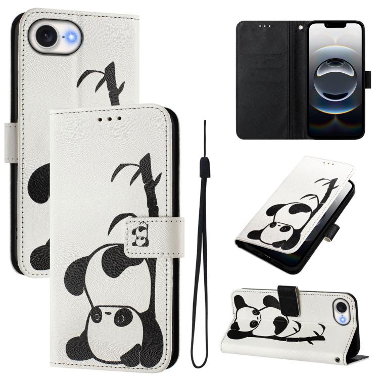 Custodia in pelle con motivo colorato per iPhone 16e 17e