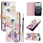 Custodia in pelle con motivo colorato per iPhone 16e 17e