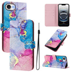 Custodia in pelle con motivo colorato per iPhone 16e 17e
